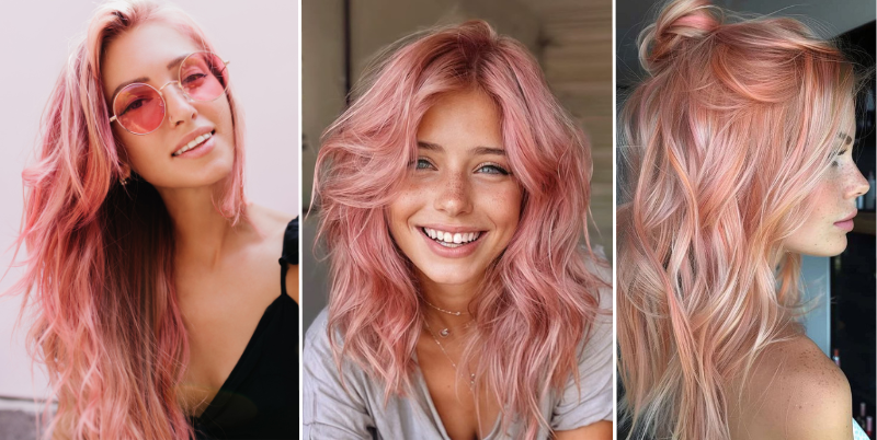 epres rózsaszín hajszín, straberry pink hair, hajszín trend