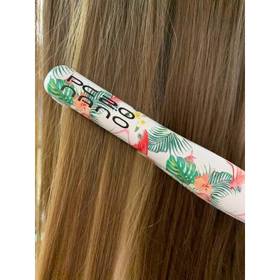 Design Mini utazó hajvasaló Flamingo + Hajerősítő hővédő hajápoló