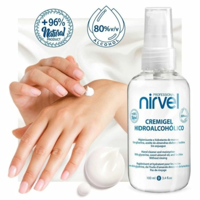 Nirvel Hidroalcoholic Gel Cream azonnali kéztiszító ápoló krém gél 80% alkohollal