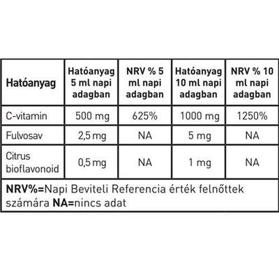 LipoCell C-Vitamin liposzómás étrendkiegészítő C-vitaminnal, fulvosavval és bioflavonoiddal 500 ml